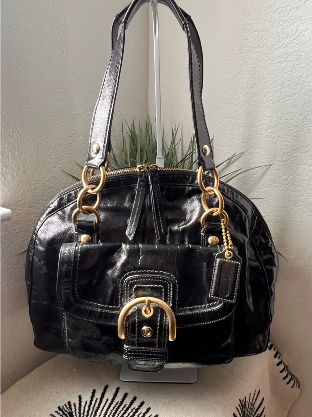 🤩 COACH Y2K Soho Courtney Leather Dome Satchel K0893-F13134